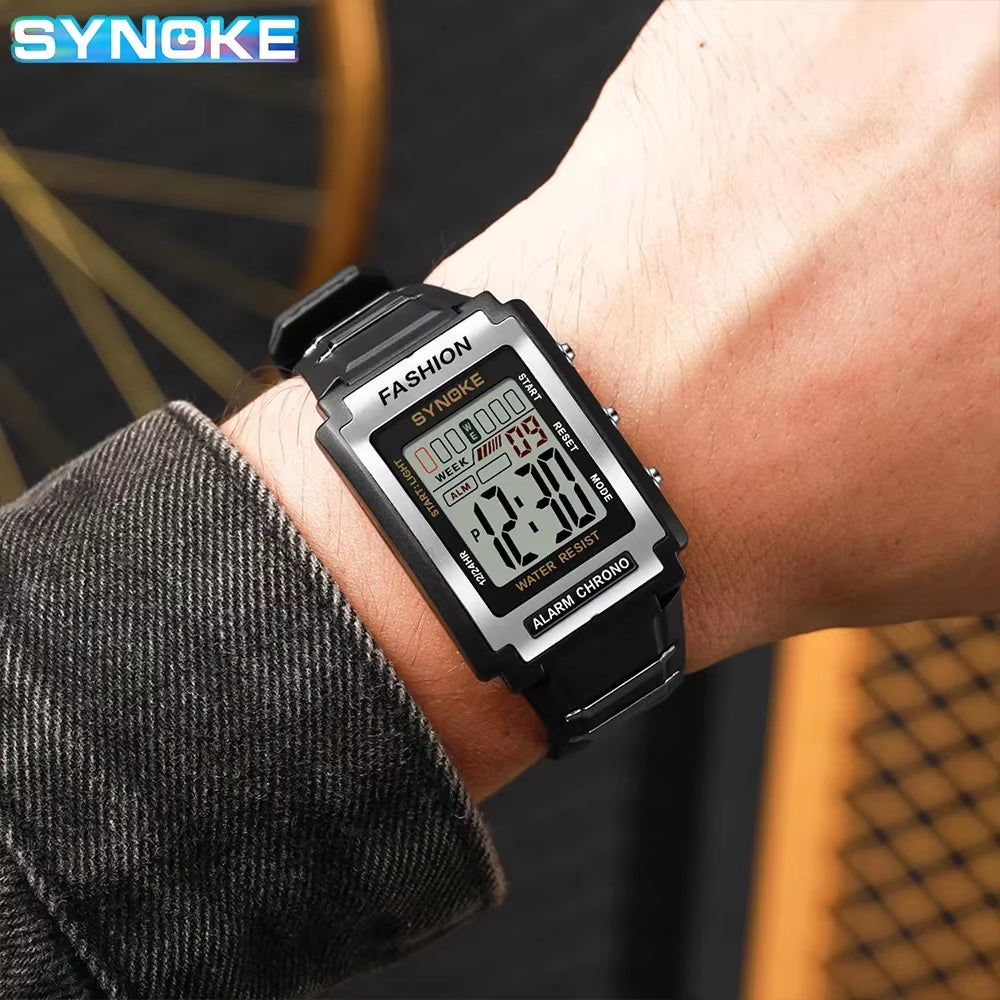 Reloj Retro Sport – Pantalla XL, Waterproof y LED Backlight