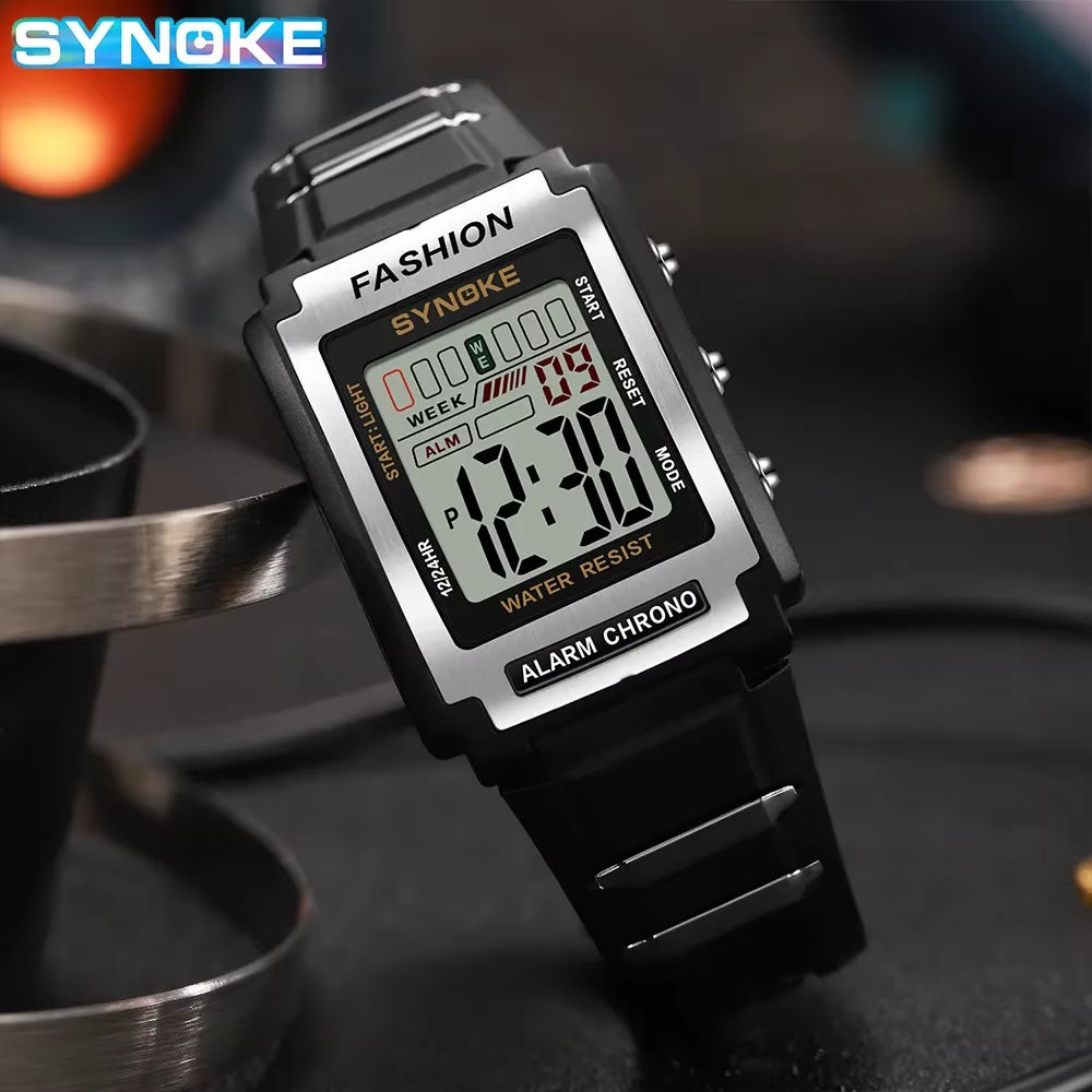Reloj Retro Sport – Pantalla XL, Waterproof y LED Backlight