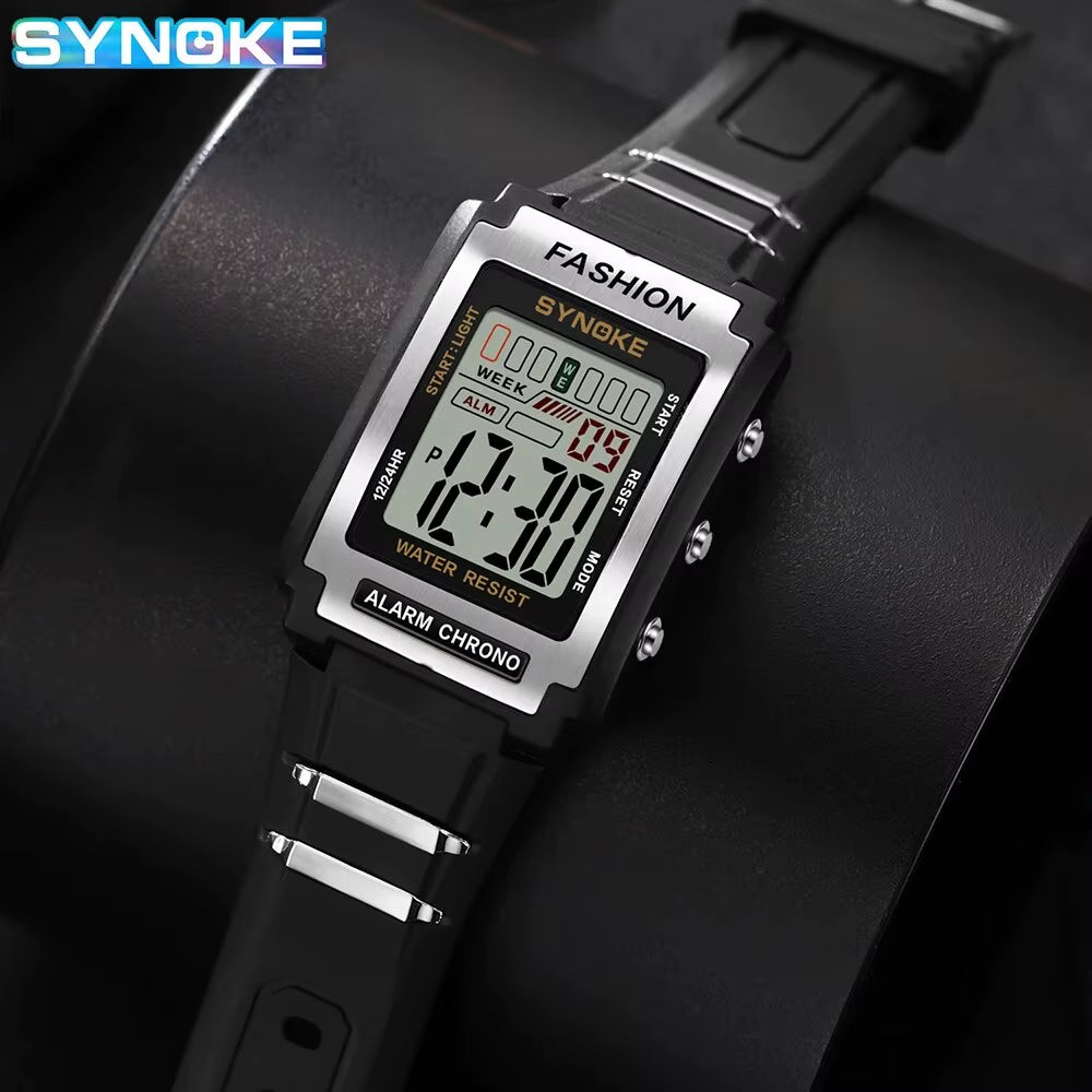 Reloj Retro Sport – Pantalla XL, Waterproof y LED Backlight