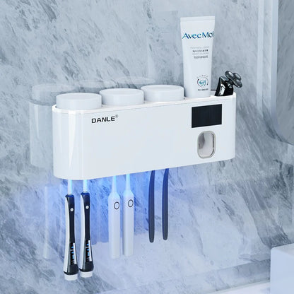 BocaSafe – Esterilizador UV para Cepillos de Dientes con Dispensador de Pasta Recargable