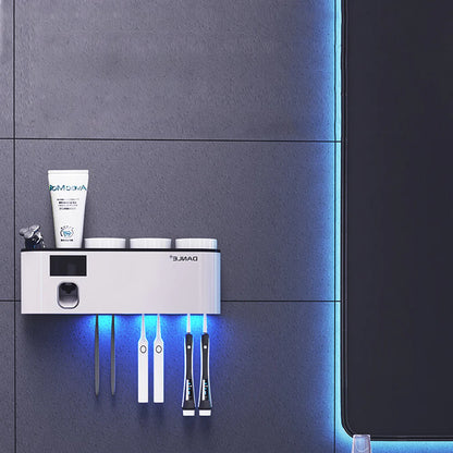 BocaSafe – Esterilizador UV para Cepillos de Dientes con Dispensador de Pasta Recargable